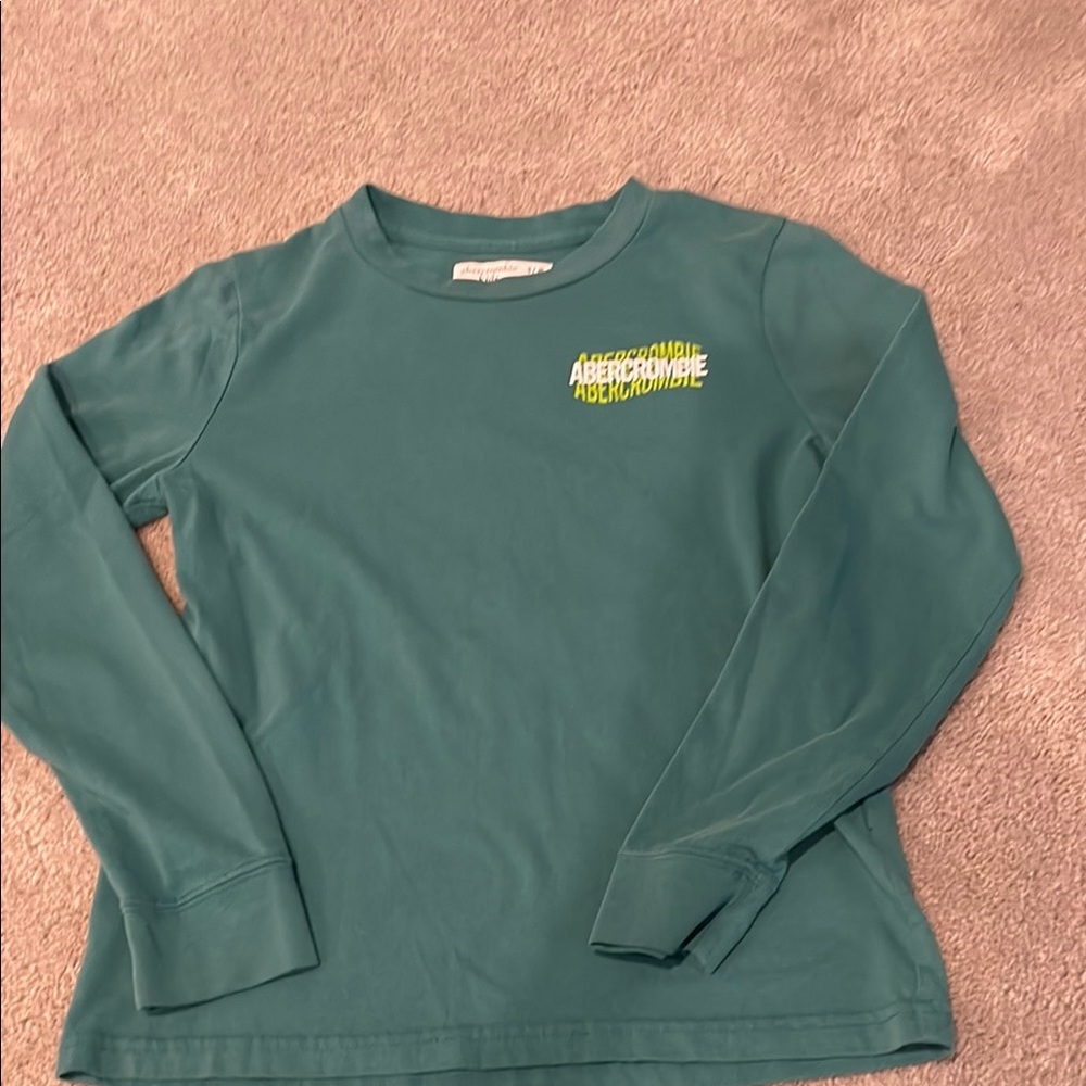 Abercrombie kids, long sleeve green shirt